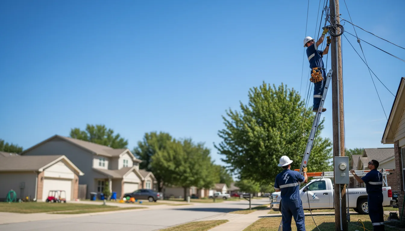 Residential electrician providing installation services in Bloomington, TX